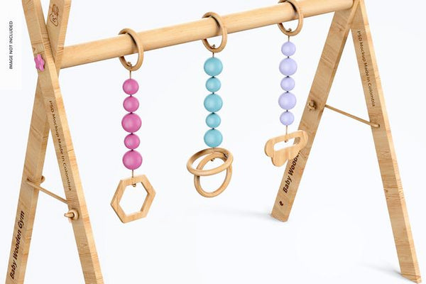 Free Baby Wooden Gym Mockup, Close-Up Psd