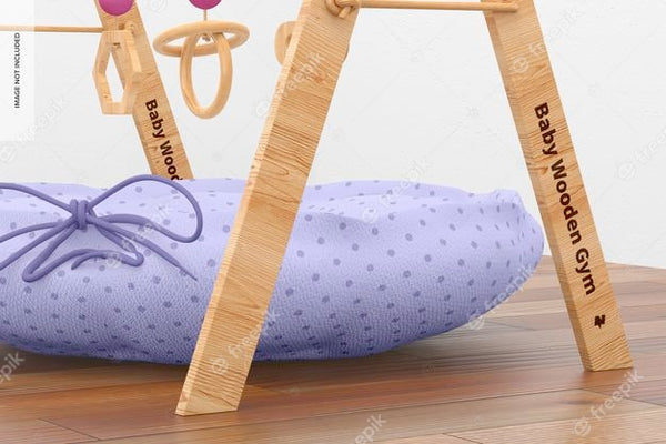 Free Baby Wooden Gym Mockup, Close-Up Psd