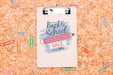 Free Back To School Clipboard Next To Colorful Clips Psd