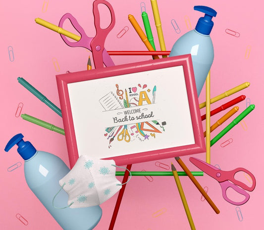 Free Back To School Concept Mock-Up Psd