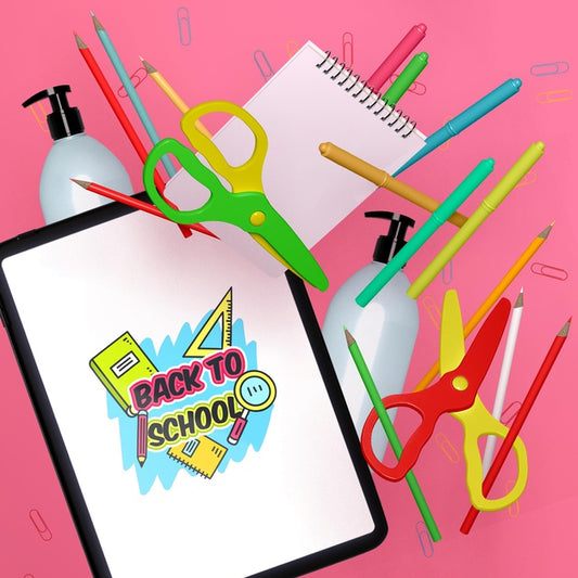 Free Back To School Concept Mock-Up Psd
