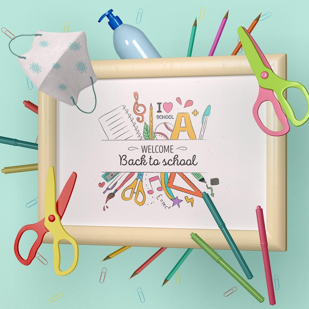 Free Back To School Concept Mock-Up Psd