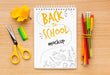 Free Back To School Elements Composition Mock-Up Psd