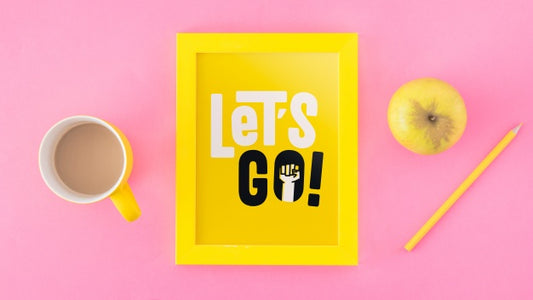 Free Back To School Mockup With Frame And Breakfast Psd