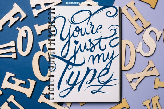 Free Back To School Mockup With Notepad And Letters Psd