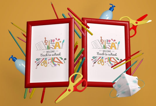 Free Back To School Stationery Mock-Up Psd