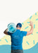 Free Back View Delivery Man Holding A Water Bottle Psd