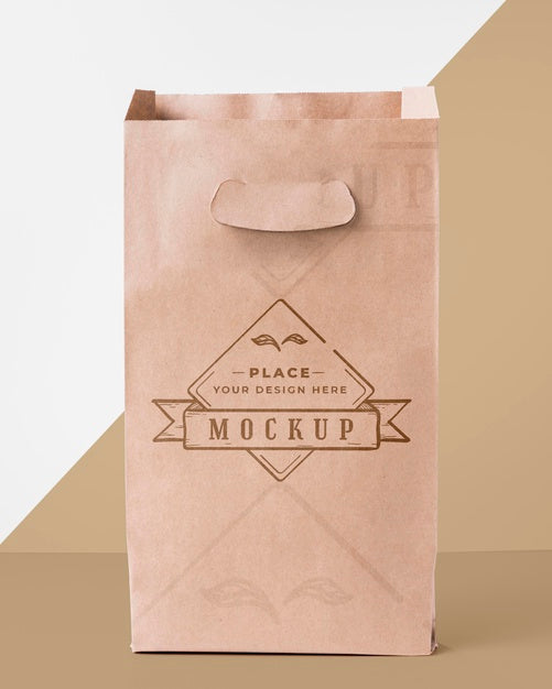 Free Bag Mock-Up On Bicolor Background Psd