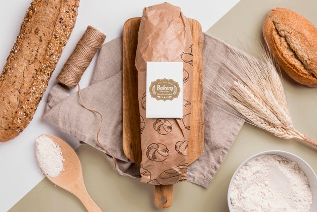 Free Bakery Goods Concept With Mock-Up Psd