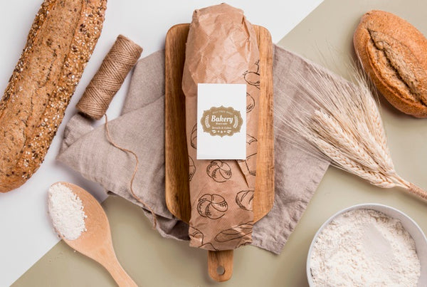Free Bakery Goods Concept With Mock-Up Psd