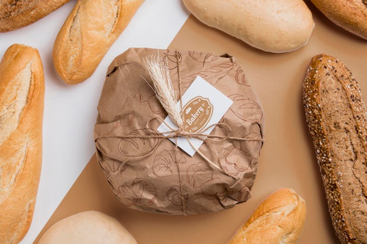 Free Bakery Goods Concept With Mock-Up Psd
