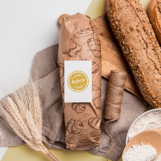 Free Bakery Goods Concept With Mock-Up Psd