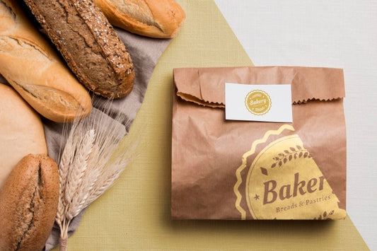 Free Bakery Goods Concept With Mock-Up Psd