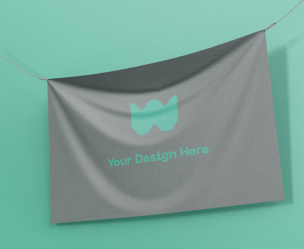 Free Banner Flag Mockup Psd