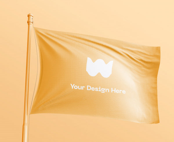 Free Banner Flag Mockup Psd