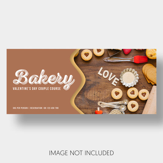 Free Banner Template Bakery Valentine'S Day Psd