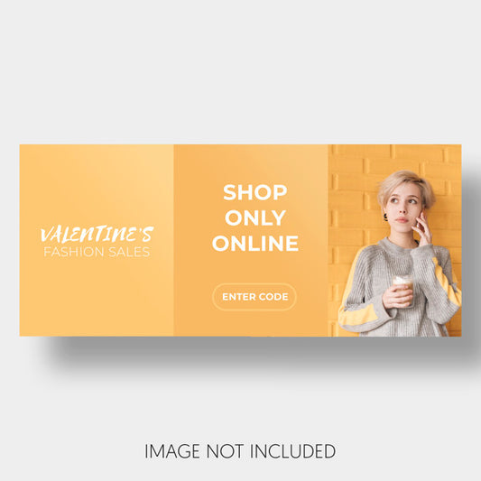 Free Banner Template Sales Valentine'S Day Psd