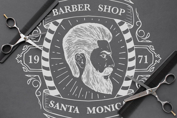 Free Barbershop Concept Mock-Up Psd