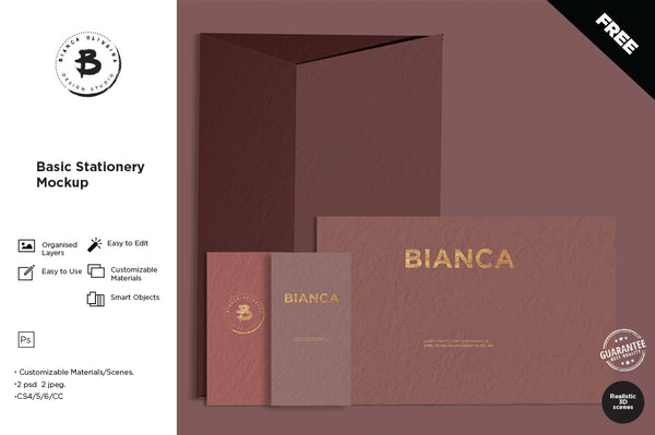 Free Basic Stationary Mockup