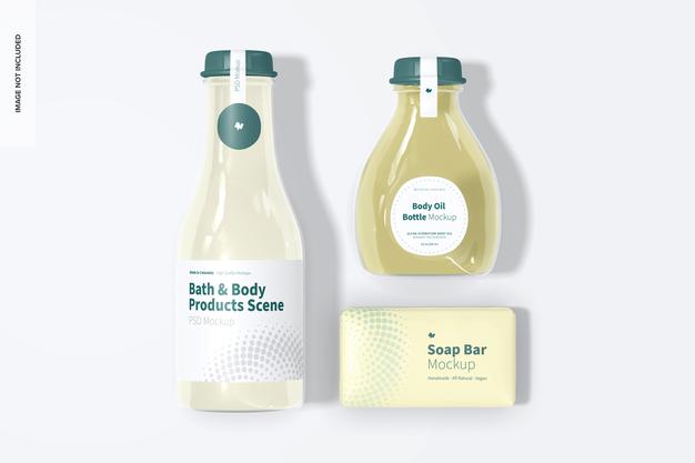 Free Bath And Body Products Mockup Psd