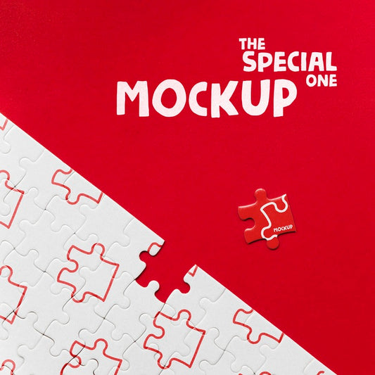 Free Be Different, Be Special Piece Of Puzzle Mock-Up Psd