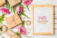Free Beautiful Assortment With Mock-Up Frame Psd