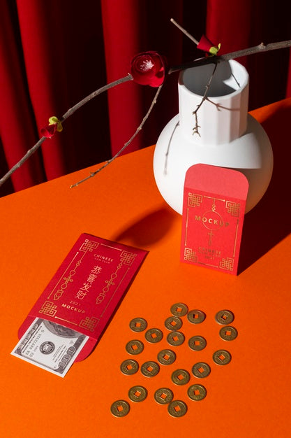 Free Beautiful Chinese New Year Concept Mock-Up Psd