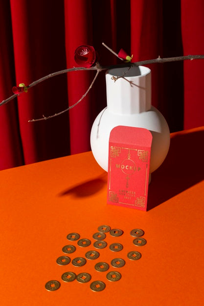 Free Beautiful Chinese New Year Concept Mock-Up Psd