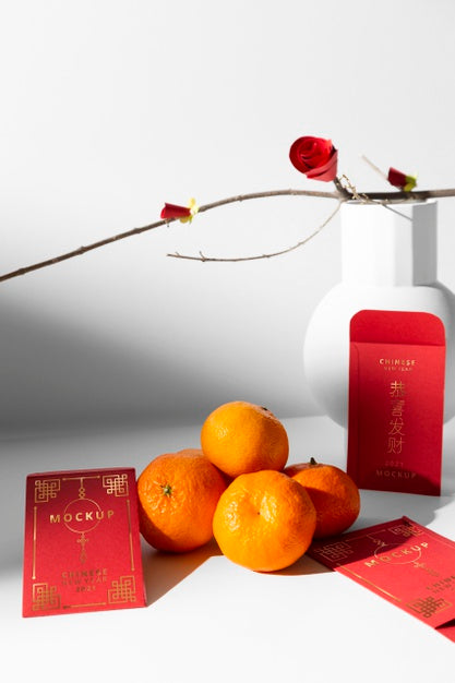 Free Beautiful Chinese New Year Concept Mock-Up Psd