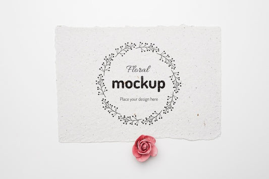 Free Beautiful Floral Concept Mock-Up Psd