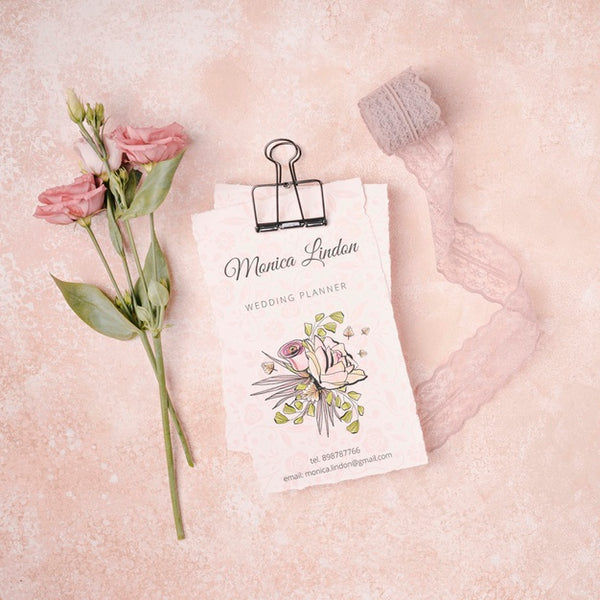 Free Beautiful Flowers With Wedding Invitation Psd