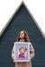Free Beautiful Frame Model Mockup Held By Girl Psd