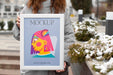 Free Beautiful Frame Model Mockup Held By Girl Psd