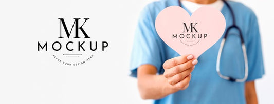 Free Beautiful Heart Concept Mock-Up Psd