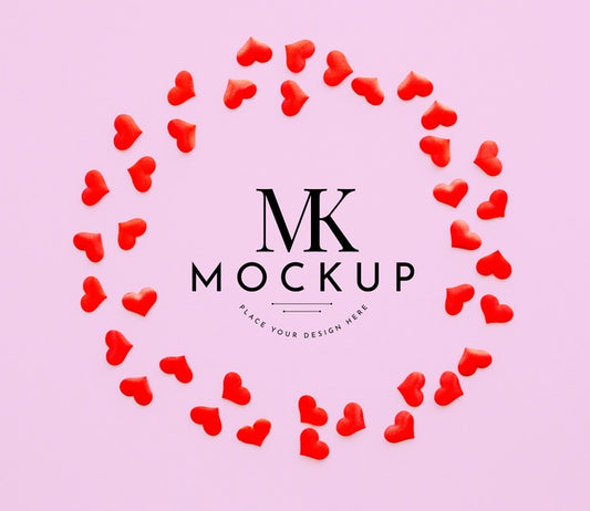 Free Beautiful Heart Concept Mock-Up Psd