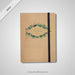 Free Beautiful Notebook Mockup In Vintage Style Psd