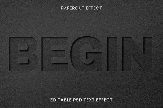Free Beautiful Paper Cut Mockup Design Psd