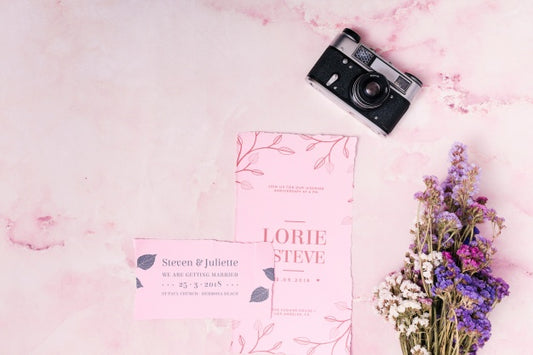 Free Beautiful Save The Date Card Mockup Psd