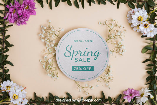 Free Beautiful Spring Mockup Psd