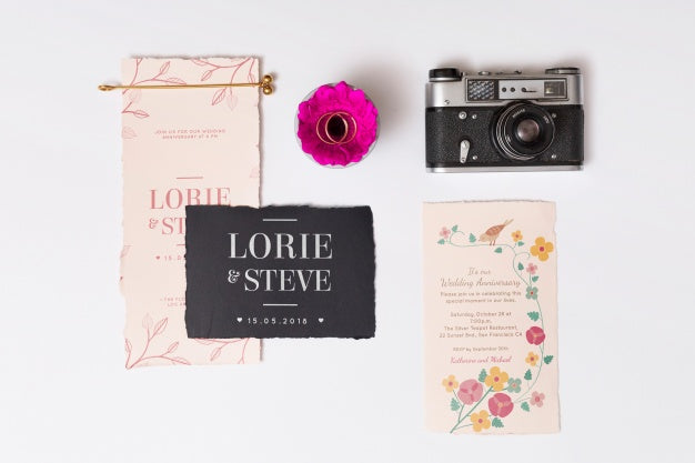 Free Beautiful Wedding Card Mockup Psd