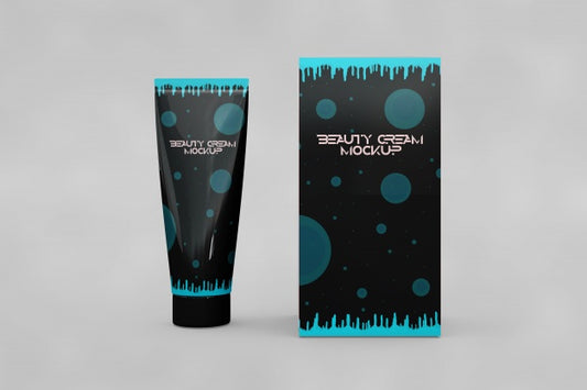 Free Beauty Product Mockup With Box And Tube Psd