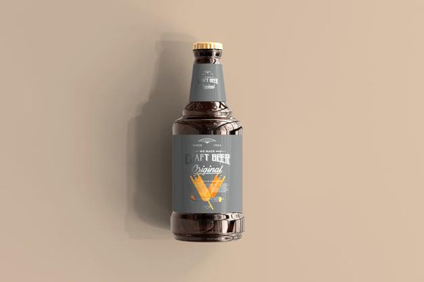 Free Beer Bottle Mockup Psd