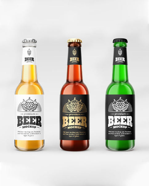 Free Beer Bottle Mockup Set