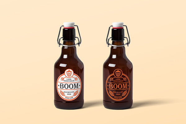 Free Beer Bottle Mockup