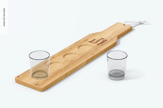 Free Beer Tasting Paddle Mockup Psd