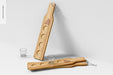 Free Beer Tasting Paddles Mockup, Leaned Psd