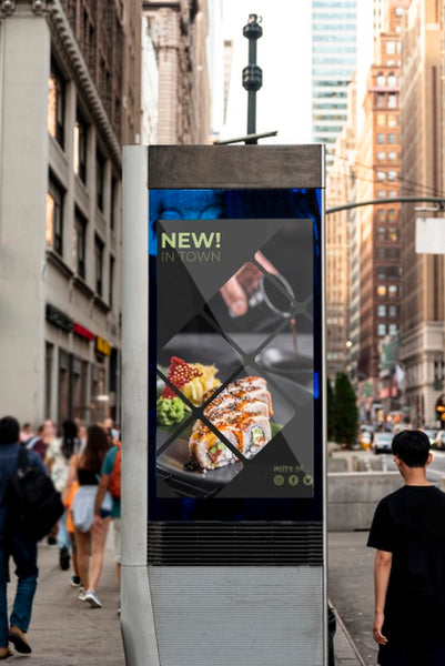Free Billboard Mock-Up With Sushi Psd