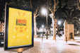 Free Billboard Mockup In City At Night Psd