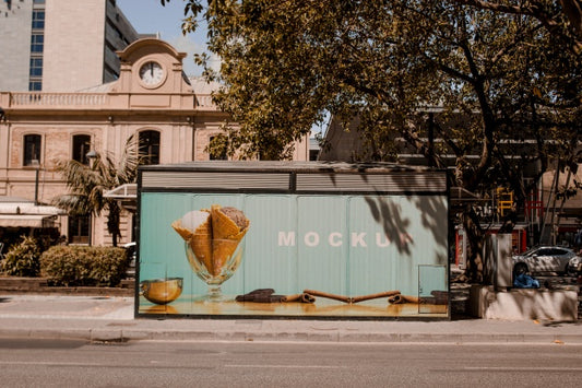 Free Billboard Mockup In Urban Environment Psd