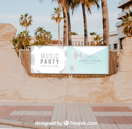 Free Billboard Mockup In Urban Environment Psd